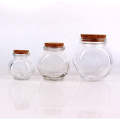 Wholesale custom round food grade storage glass jar with bamboo lid